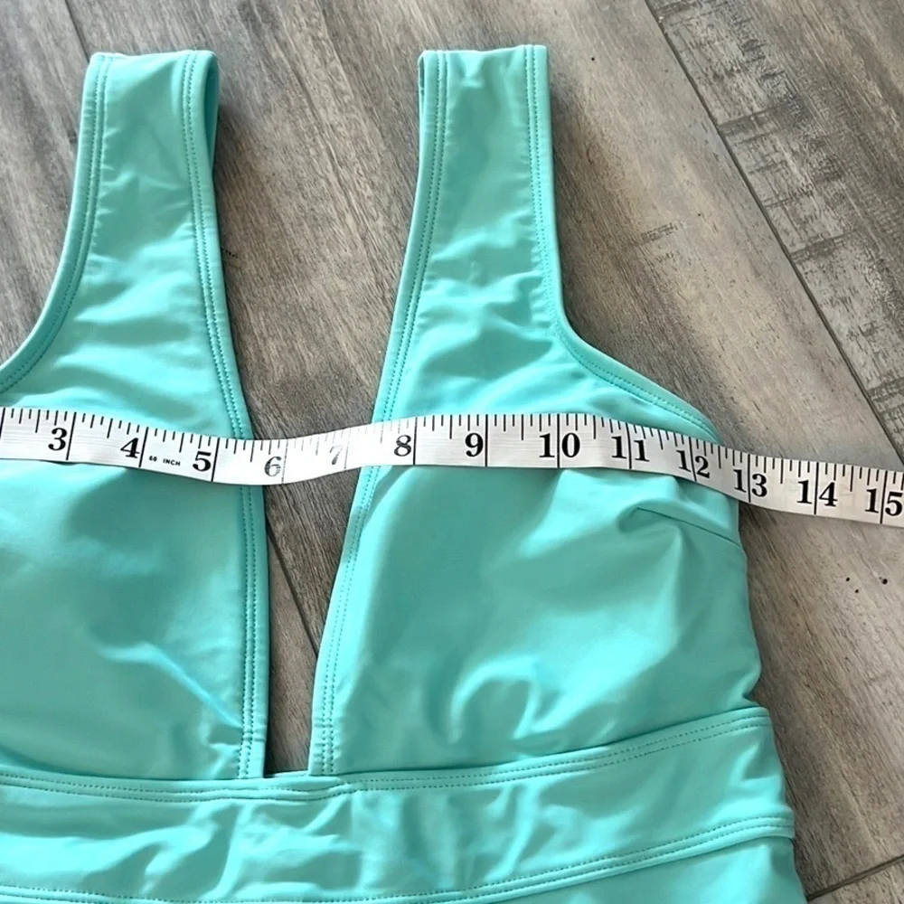 NWT, Cupshe, Unique,Squared One-Piece Swim Suit,Aqua Daze ,Padded, Size M